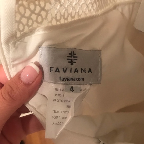 White Faviana Semi Dress- 8064 - Picture 5 of 5